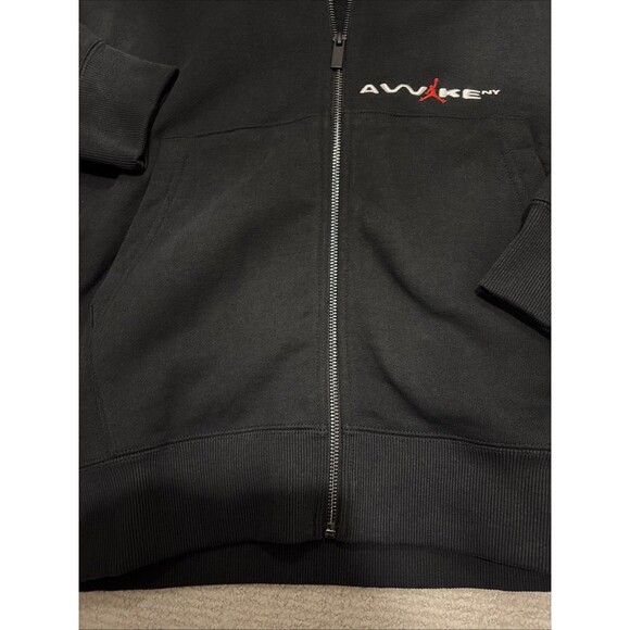 NWT Rare Awake NY x Jordan Full-Zip Fleece Hoodie Black Men's Size Large nike - Picture 2 of 10
